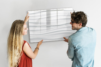 Pizarra magnética de pared con rotulador Un elegante tablero para notas y fotos.