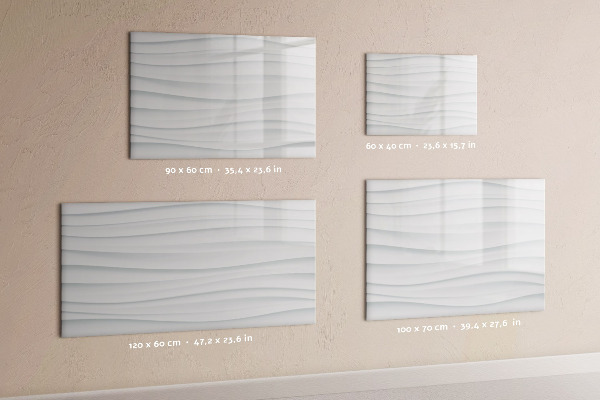 Pizarra magnética de pared con rotulador Un elegante tablero para notas y fotos.
