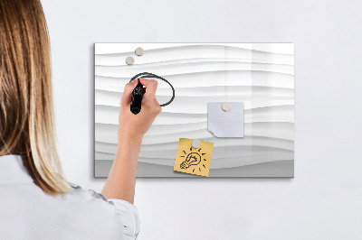 Pizarra magnética de pared con rotulador Un elegante tablero para notas y fotos.