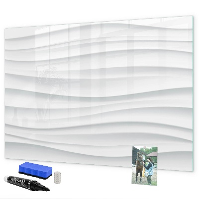 Pizarra magnética de pared con rotulador Un elegante tablero para notas y fotos.