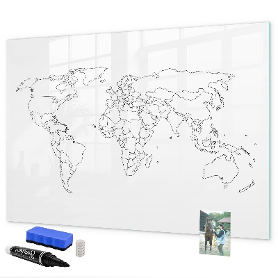 Pizarra magnética de pared con rotulador Viajes y recuerdos en imágenes