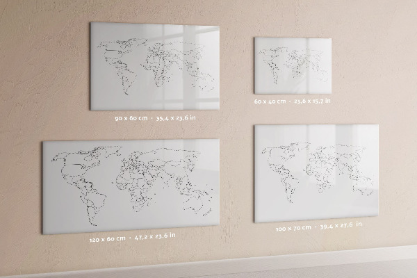 Pizarra magnética de pared con rotulador Viajes y recuerdos en imágenes