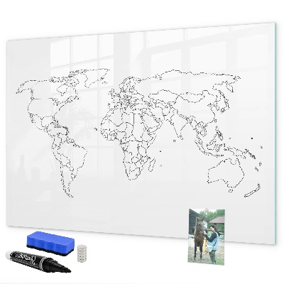 Pizarra magnética de pared con rotulador Viajes y recuerdos en imágenes