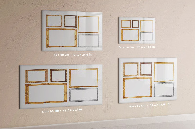 Pizarra borrable de cristal con imanes Un espacio creativo para fotos y notas.
