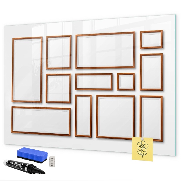 Pizarra magnética de pared con rotulador Un espacio creativo para recuerdos y fotos.