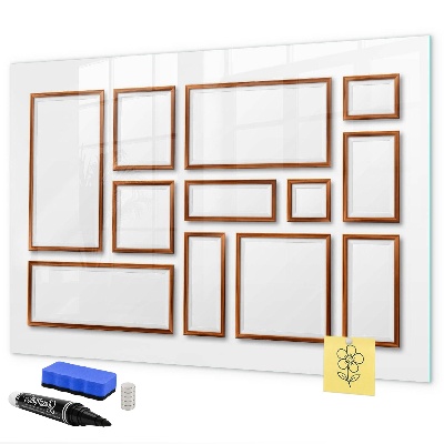 Pizarra magnética de pared con rotulador Un espacio creativo para recuerdos y fotos.