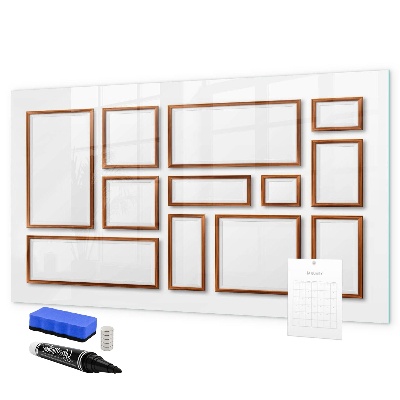 Pizarra magnética de pared con rotulador Un espacio creativo para recuerdos y fotos.