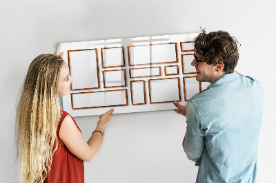 Pizarra magnética de pared con rotulador Un espacio creativo para recuerdos y fotos.