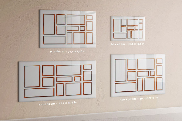 Pizarra magnética de pared con rotulador Un espacio creativo para recuerdos y fotos.