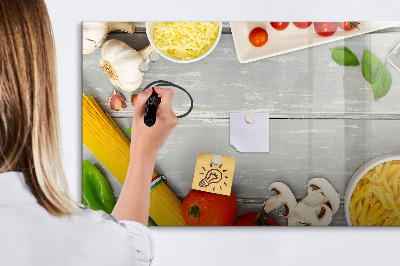 Pizarra borrable de cristal con imanes Recordatorios de cocina con tus sabores favoritos