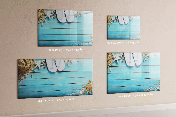 Pizarra magnética de pared con rotulador Recuerdos de verano en un tablero colorido