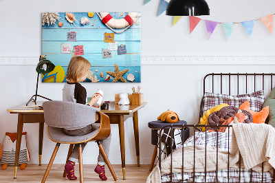 Pizarra borrable de cristal con imanes Recuerdos de verano junto al mar