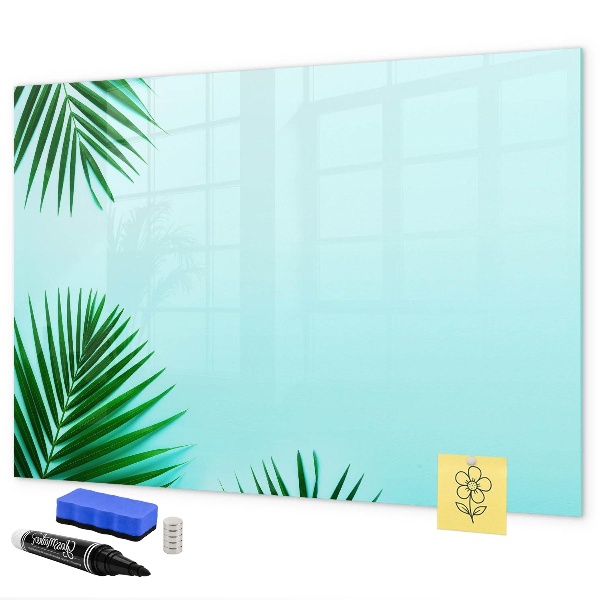 Pizarra magnética de pared con rotulador Póster verde para fotos y notas