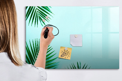 Pizarra magnética de pared con rotulador Póster verde para fotos y notas