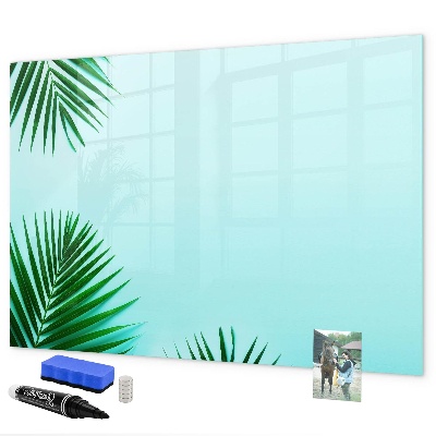 Pizarra magnética de pared con rotulador Póster verde para fotos y notas