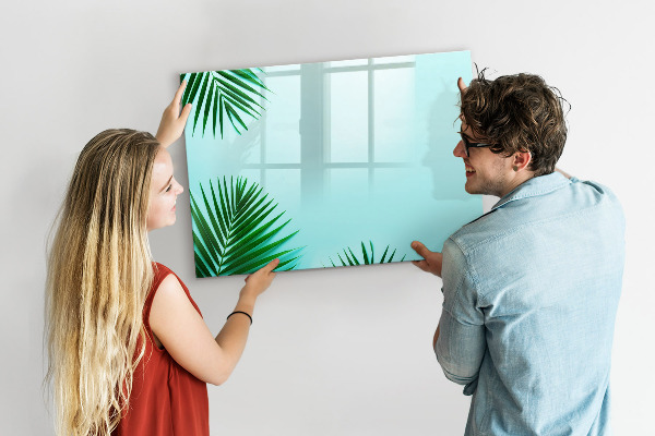 Pizarra magnética de pared con rotulador Póster verde para fotos y notas
