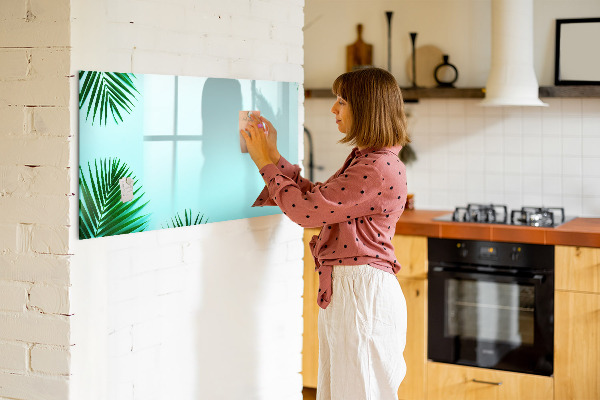 Pizarra magnética de pared con rotulador Póster verde para fotos y notas