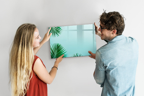 Pizarra magnética de pared con rotulador Póster verde para fotos y notas