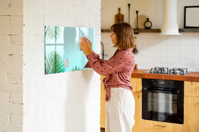 Pizarra magnética de pared con rotulador Póster verde para fotos y notas