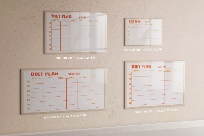 Pizarra magnética de pared con rotulador Plan de alimentación para toda la semana
