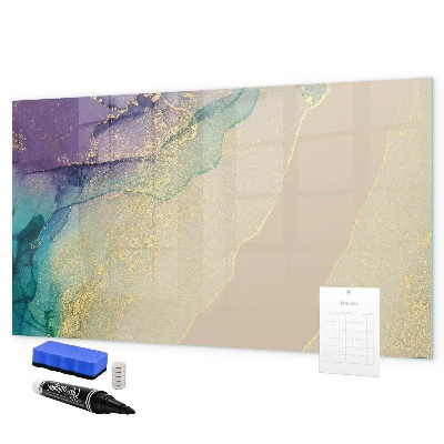 Pizarra magnética de pared con rotulador Un tablero colorido para notas y fotos.