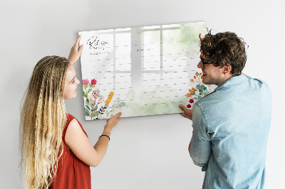 Pizarra magnética de pared con rotulador Un tablero creativo para recetas y recuerdos.