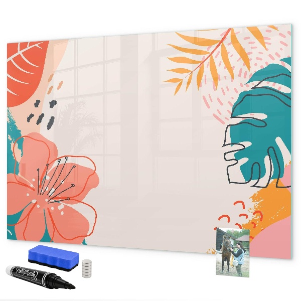 Pizarra magnética de pared con rotulador Tablero de recuerdos creativos