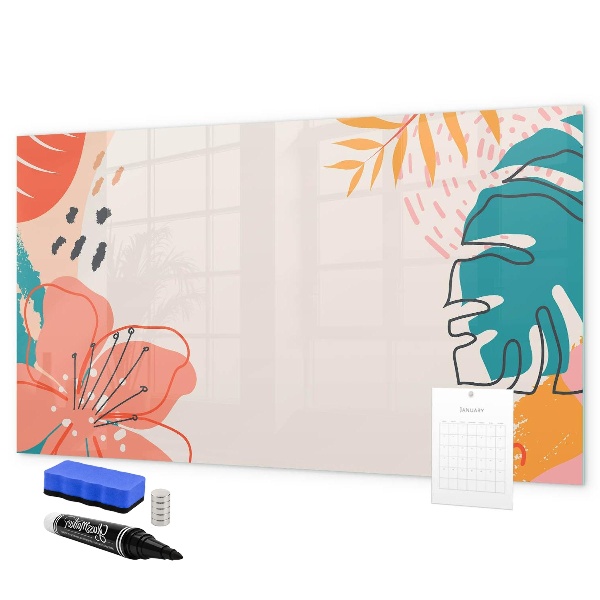 Pizarra magnética de pared con rotulador Tablero de recuerdos creativos