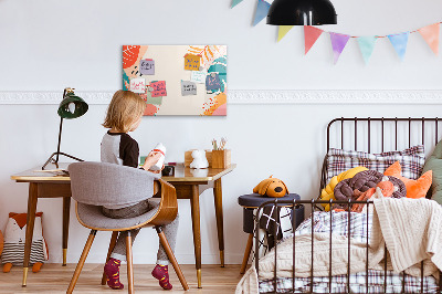 Pizarra magnética de pared con rotulador Tablero de recuerdos creativos