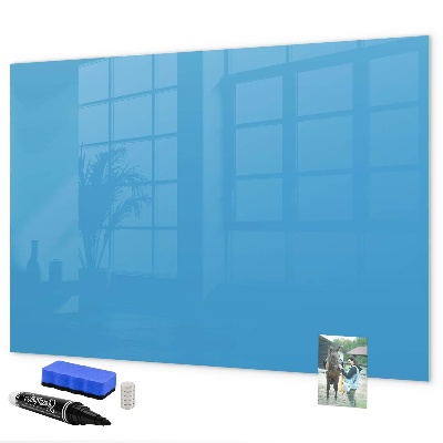 Pizarra magnética de pared con rotulador Un tablero colorido para notas y fotos.