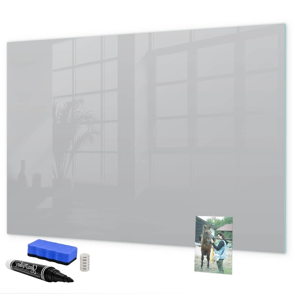 Pizarra magnética de pared con rotulador Un práctico tablero para notas y fotos.