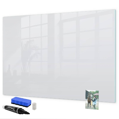 Pizarra borrable de cristal con imanes Un práctico tablero para notas y fotos.