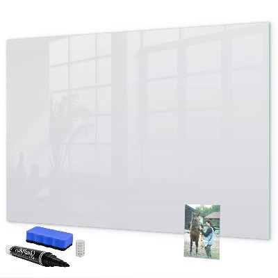 Pizarra borrable de cristal con imanes Un práctico tablero para notas y fotos.