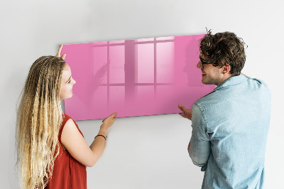 Pizarra borrable de cristal con imanes Tablero rosa para notas y fotos