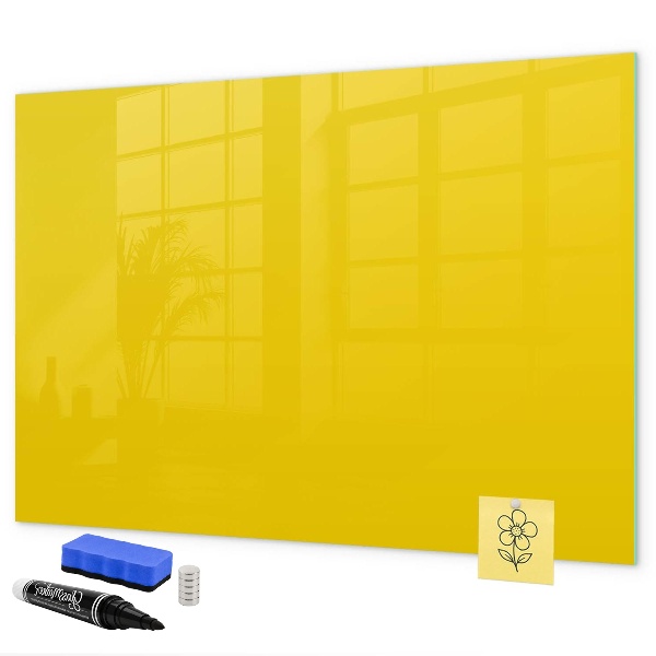 Pizarra magnética de pared con rotulador Un tablero colorido para notas y fotos.