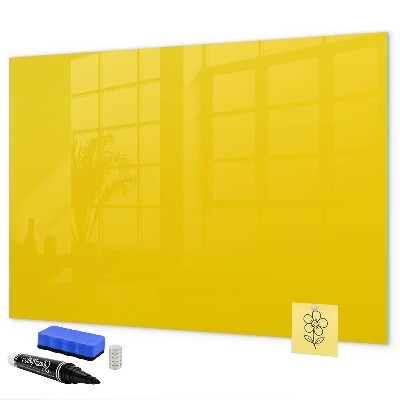 Pizarra magnética de pared con rotulador Un tablero colorido para notas y fotos.