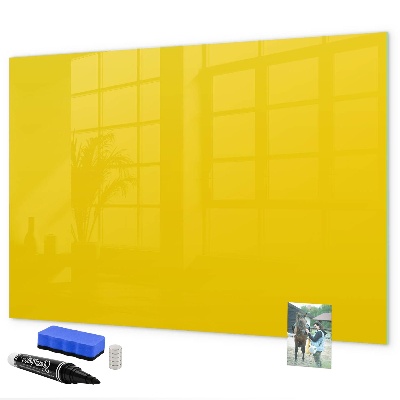 Pizarra magnética de pared con rotulador Un tablero colorido para notas y fotos.