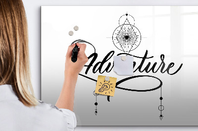 Pizarra magnética de pared con rotulador Tablero moderno para fotos y notas.