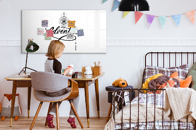 Pizarra magnética de pared con rotulador Tablero moderno para fotos y notas.