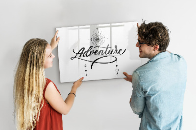Pizarra magnética de pared con rotulador Tablero moderno para fotos y notas.