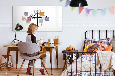 Pizarra borrable de cristal con imanes Tablero creativo para presentar recuerdos