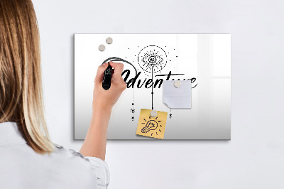Pizarra borrable de cristal con imanes Tablero creativo para presentar recuerdos