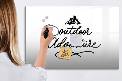 Pizarra borrable de cristal con imanes Un tablero para notas y fotos creativas