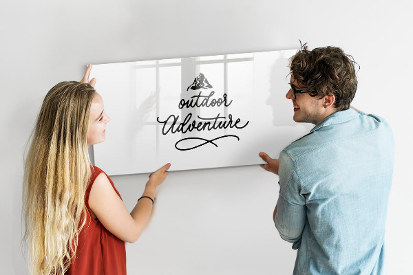 Pizarra borrable de cristal con imanes Un tablero para notas y fotos creativas