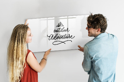 Pizarra borrable de cristal con imanes Un tablero para notas y fotos creativas