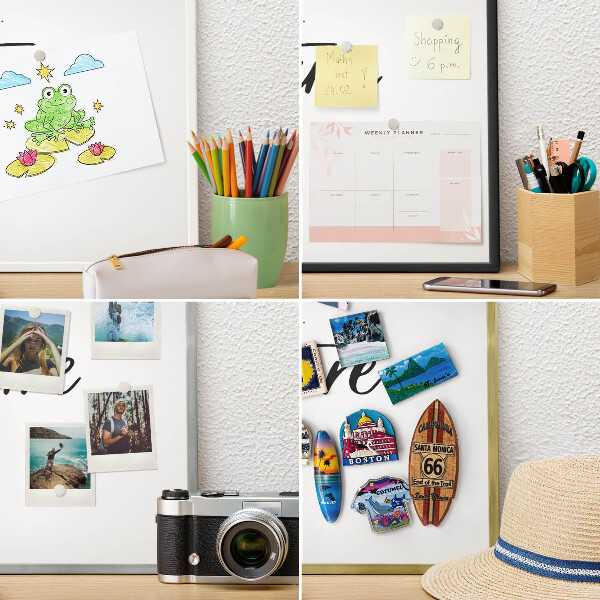 Tablero magnético impreso con marco en color negro Tema de aventuras