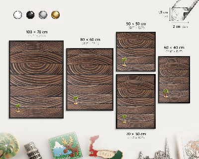 Pizarra magnética para colección de imanes con marco negro Estructura de madera