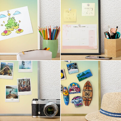 Tablero magnético impreso con marco en color negro Transición de color
