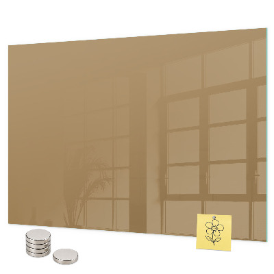 Pizarra magnética de cristal color beige oscuro