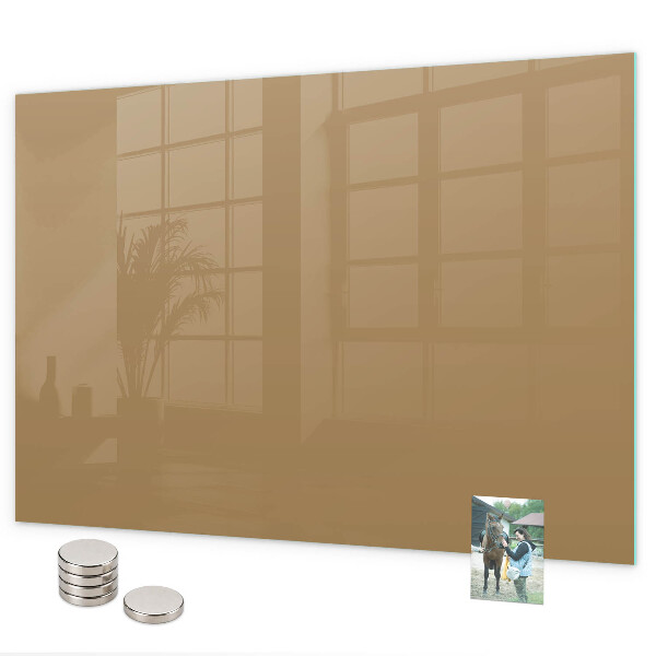 Pizarra magnética de cristal color beige oscuro